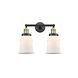 Franklin Restoration Canton LED 17 inch Black Antique Brass Bath Vanity Light Wall Light in Matte White Glass, Franklin Restoration