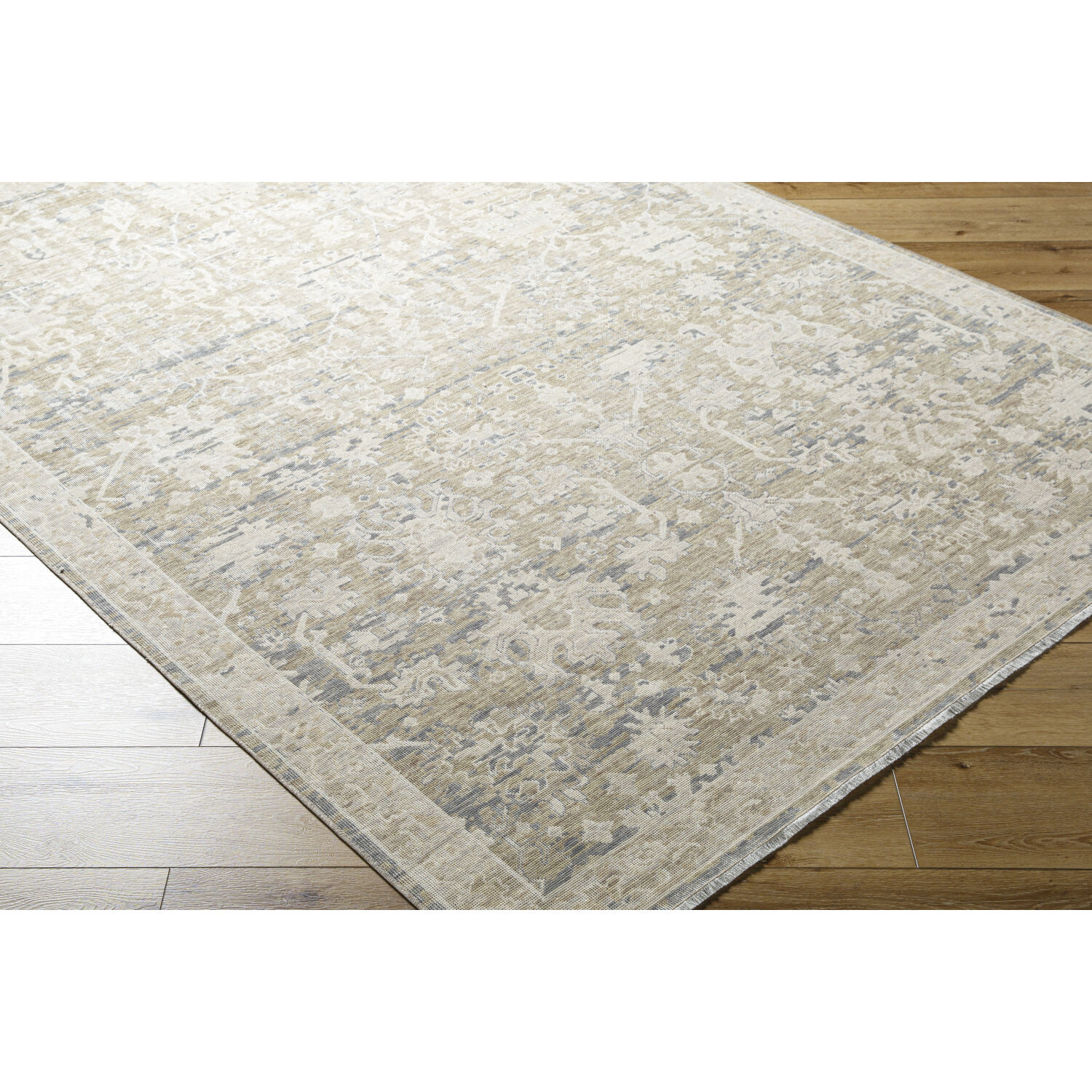 Once Upon a Time 118.11 X 35.04 inch Light Brown / Light Gray / Ivory / Gray / Tan Machine Woven Rug in 3 x 10