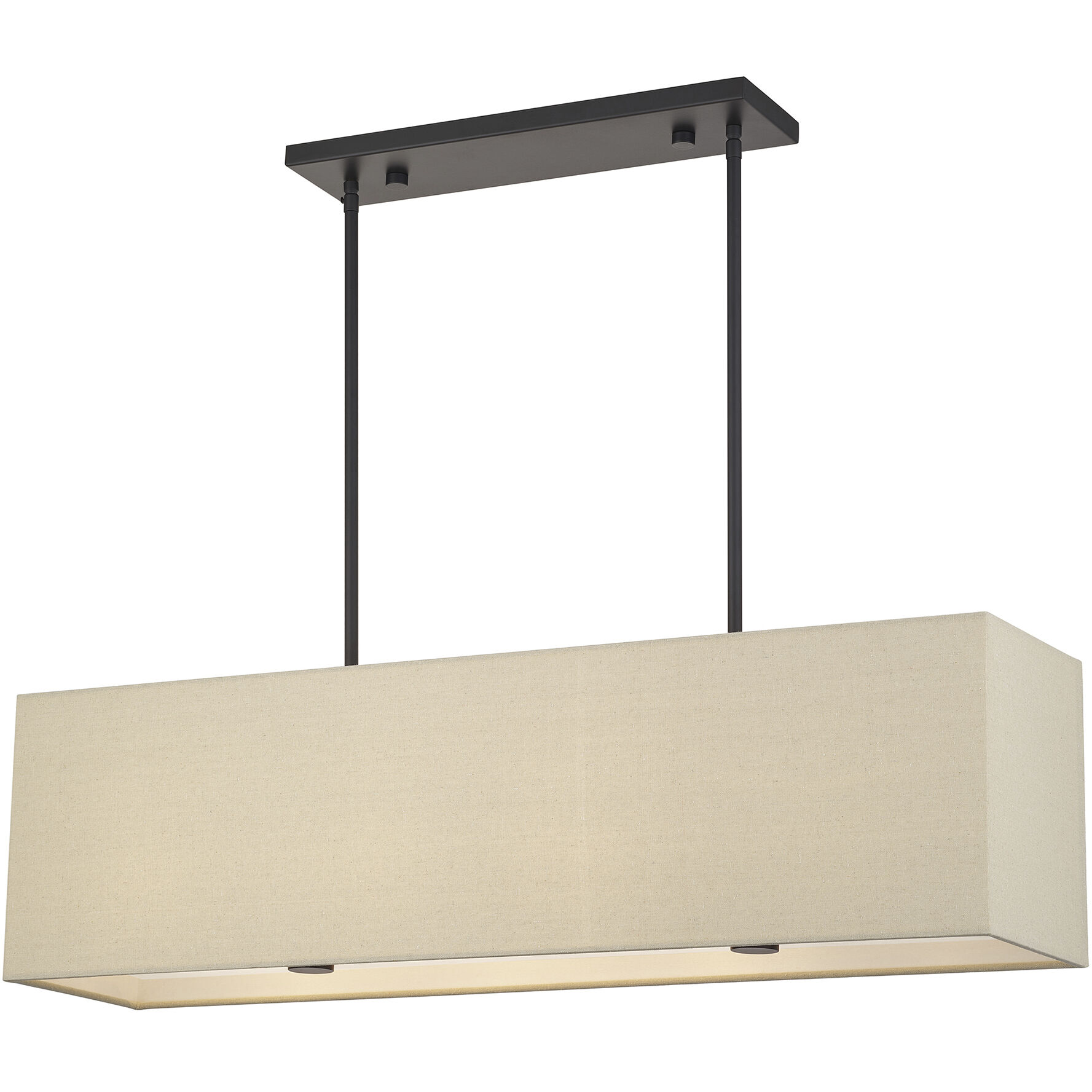 Summit 4 Light 36 inch Bronze Linear Chandelier Ceiling Light, Large