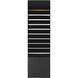 Kelly by Kelly Wearstler Lamel LED 19 inch Outdoor Black Outdoor Wall Lantern
