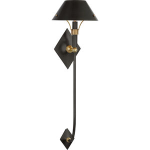 Thomas O'Brien Turlington LED 8.75 inch Bronze and Hand-Rubbed Antique Brass Sconce Wall Light, XL