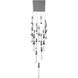 Original Glacier Avenue LED 28 inch Polished Chrome Multi Port Pendant Ceiling Light in Bubbled