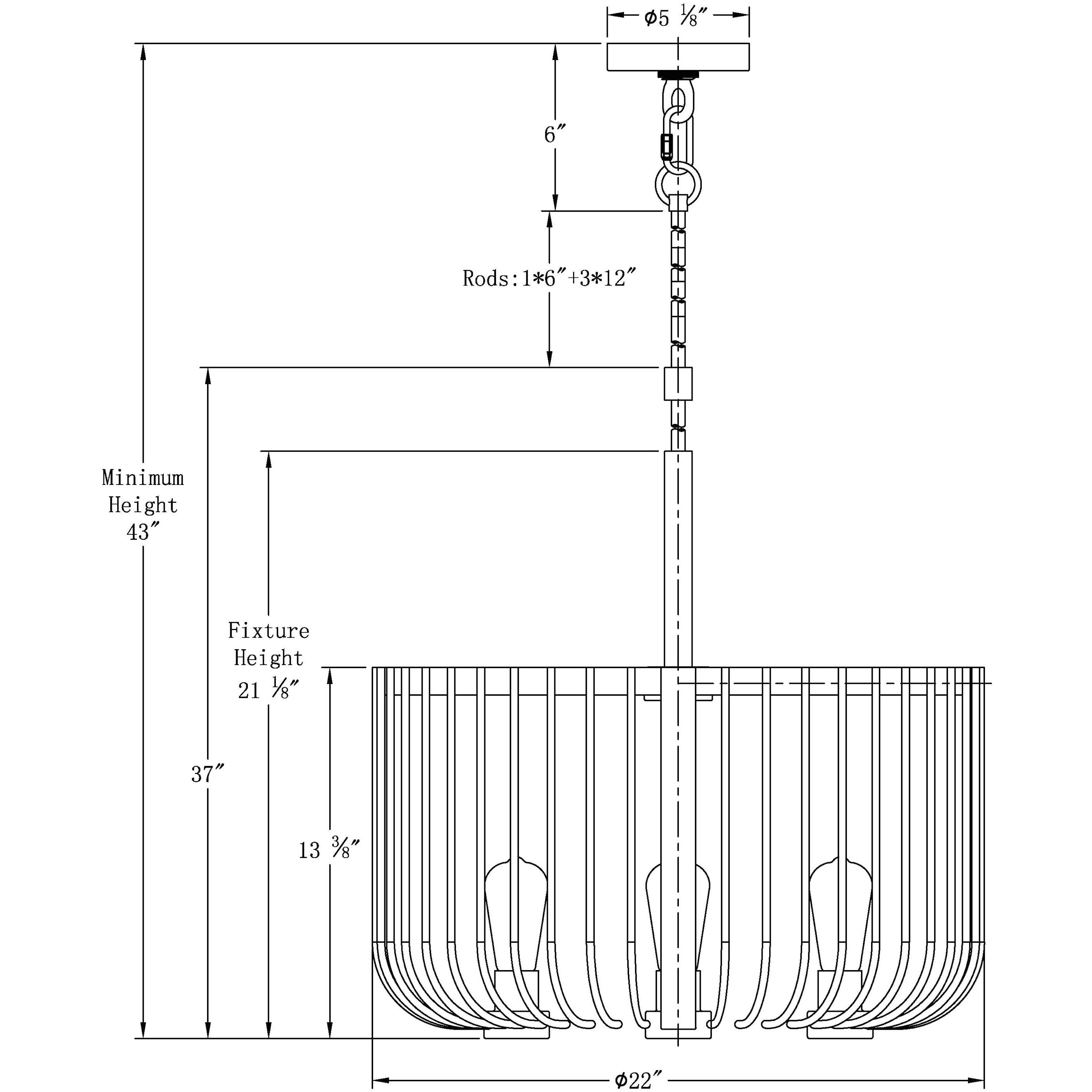 Norfolk 4 Light 22 inch Polished Stainless Steel Chandelier Ceiling Light