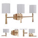 Chatham 3 Light 23.03 inch Satin Brass Vanity Light Wall Light
