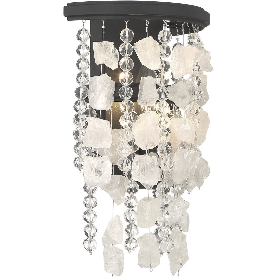 Shimmering Elegance 1 Light 4 inch Sand Coal Wall Sconce Wall Light