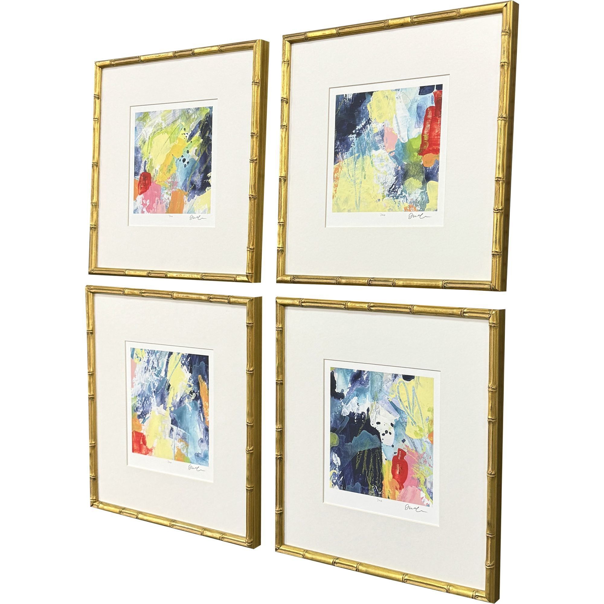 Unfettered Blue and Green and Multi and Red Framed Art