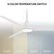 Flair 56 inch Matte White Downrod Ceiling Fan