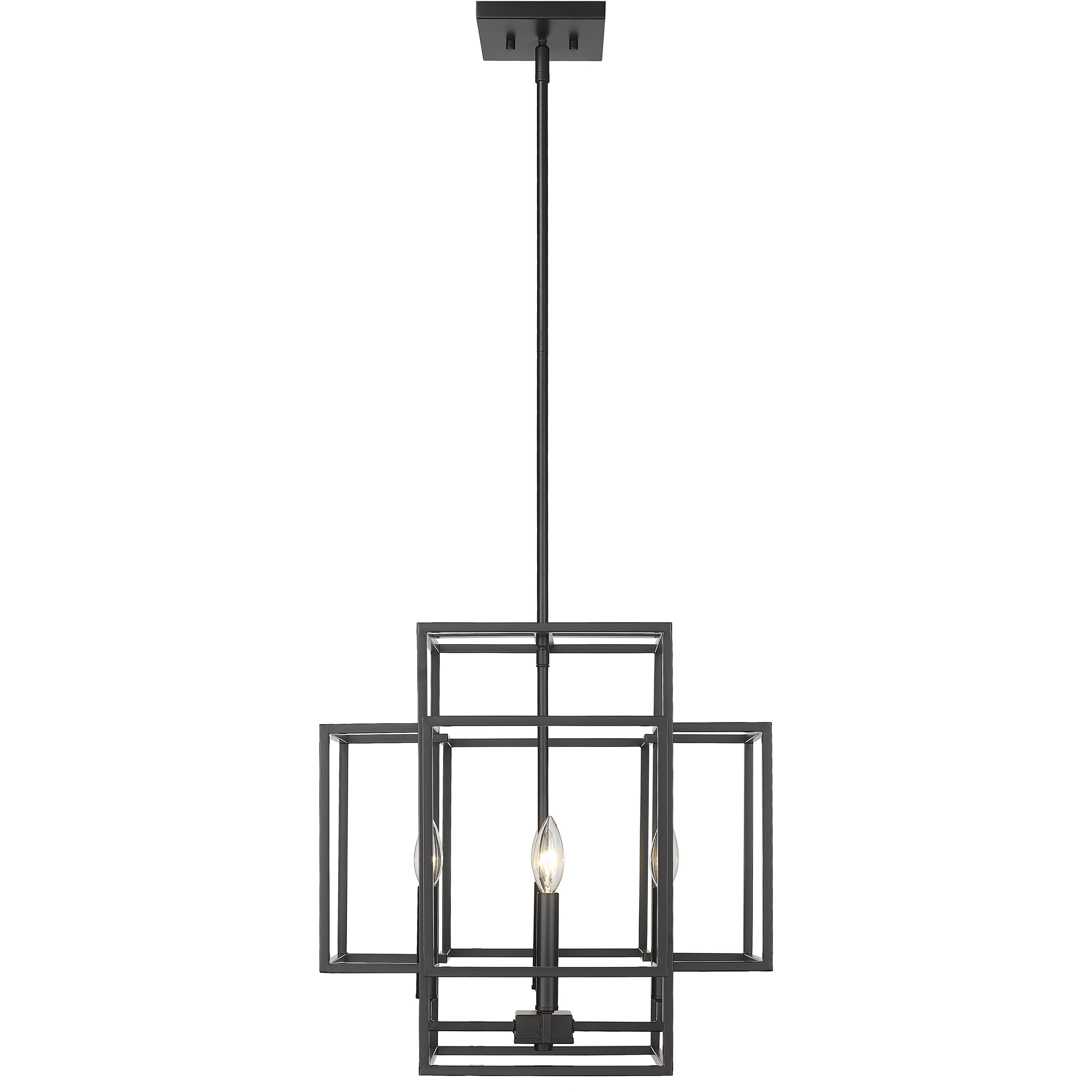 Titania 4 Light 18 inch Matte Black Chandelier Ceiling Light
