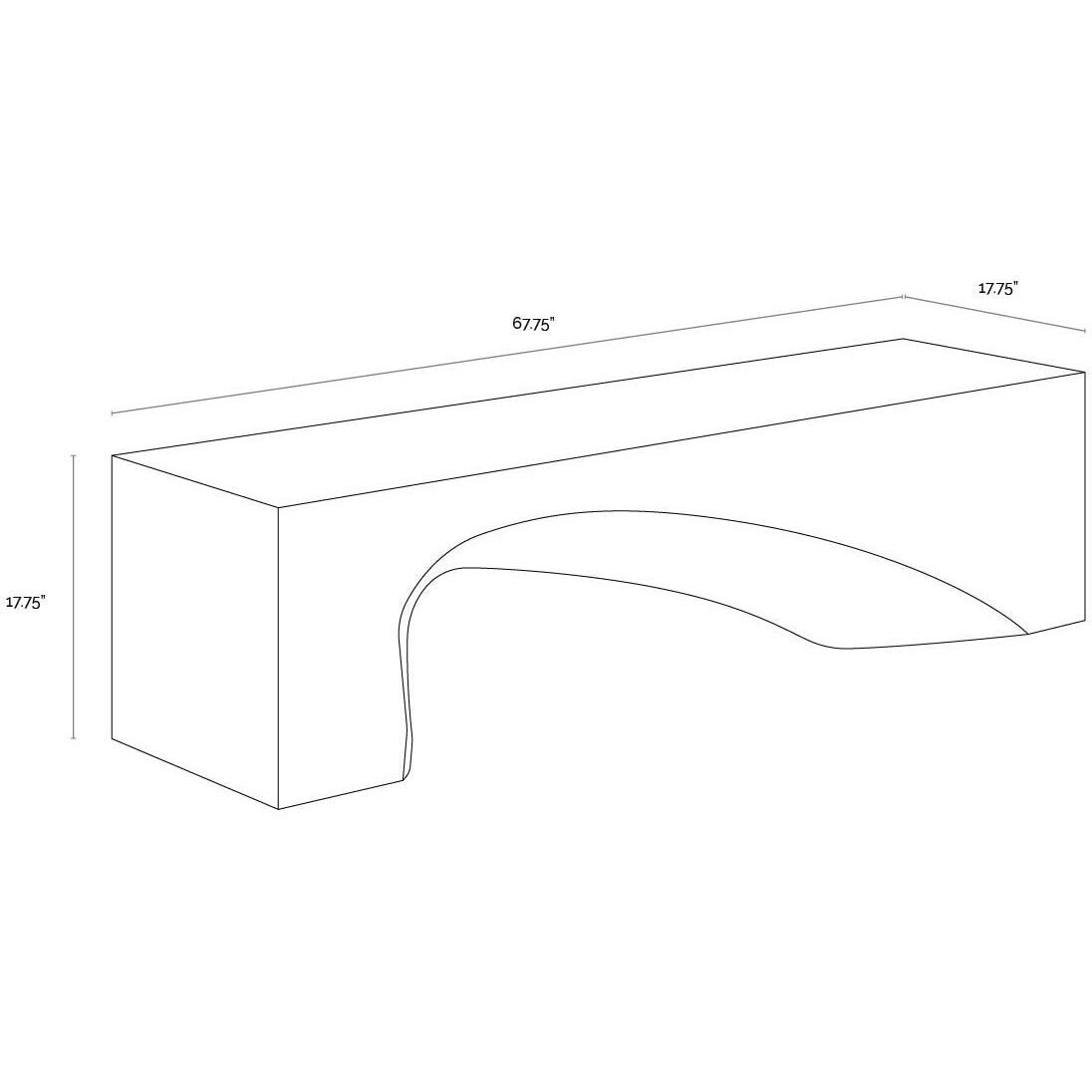 Soma Black Outdoor Bench
