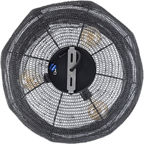 Kara 3 Light 20 inch Matte Black Pendant Ceiling Light