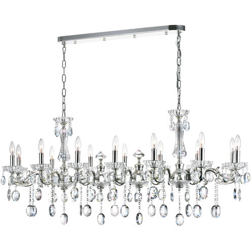 Flawless 14 Light 54 inch Chrome Island/Pool Table Light Ceiling Light