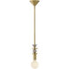 Prim 1 Light 5.25 inch Lacquered Brass Convertible Pendant Ceiling Light