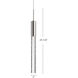 Pendula LED 2 inch Brushed Nickel Pendant Ceiling Light