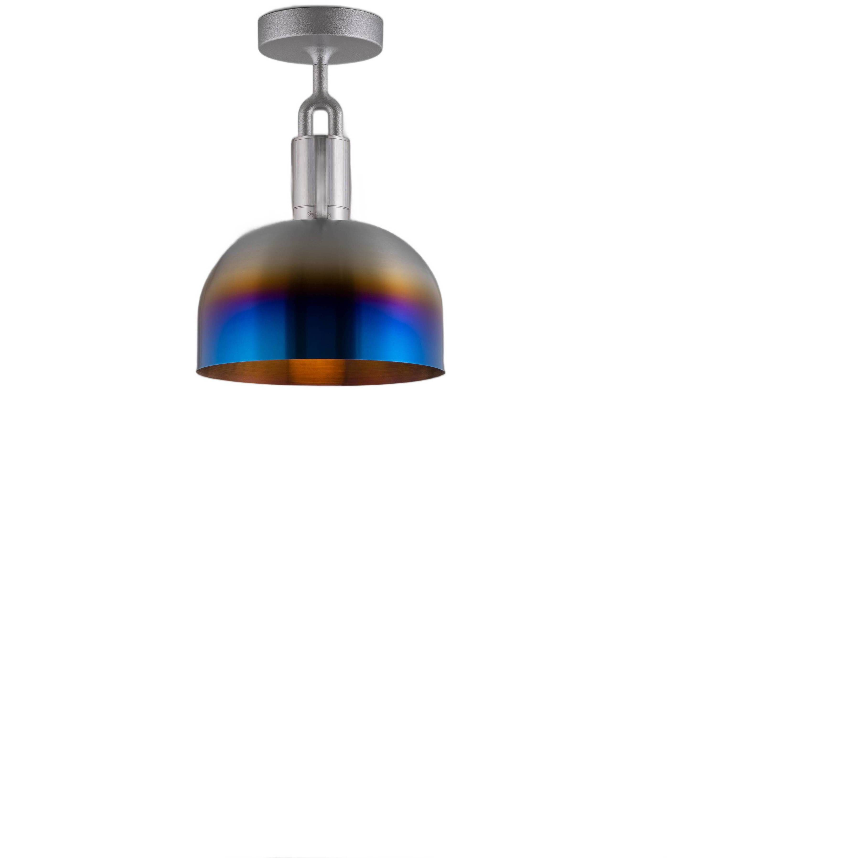Forked LED 9.84 inch Burnt Steel Flush Mount Ceiling Light