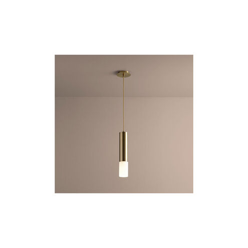 Opus 1 Light 4 inch Aged Brass Pendant Ceiling Light