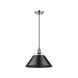 Orwell 1 Light 14 inch Pewter Pendant Ceiling Light in Matte Black, Large