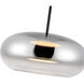 Trinity Pendant Ceiling Light in Chrome Glass