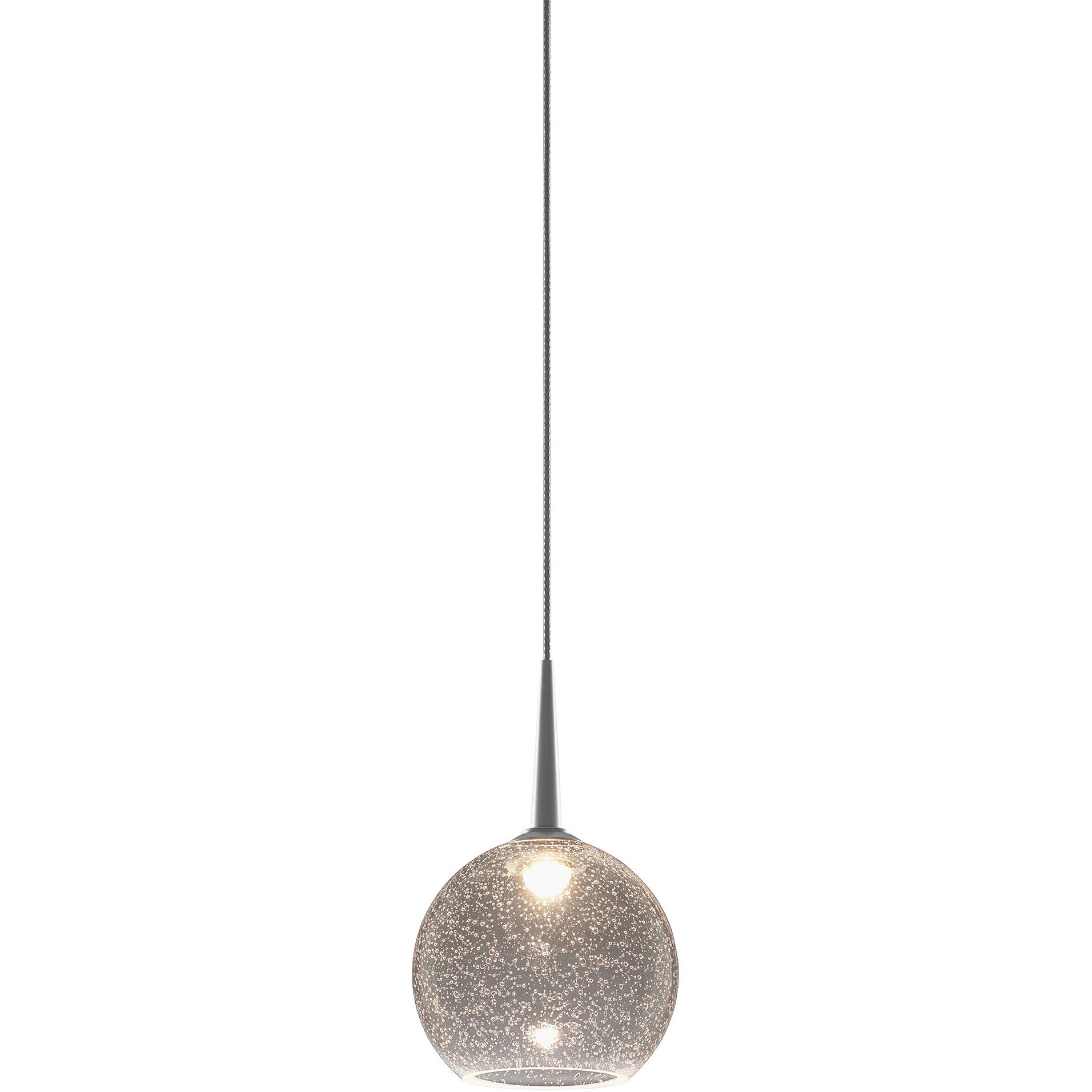 Bobo 1 Light 4 inch Matte Chrome Pendant Ceiling Light in Clear Glass