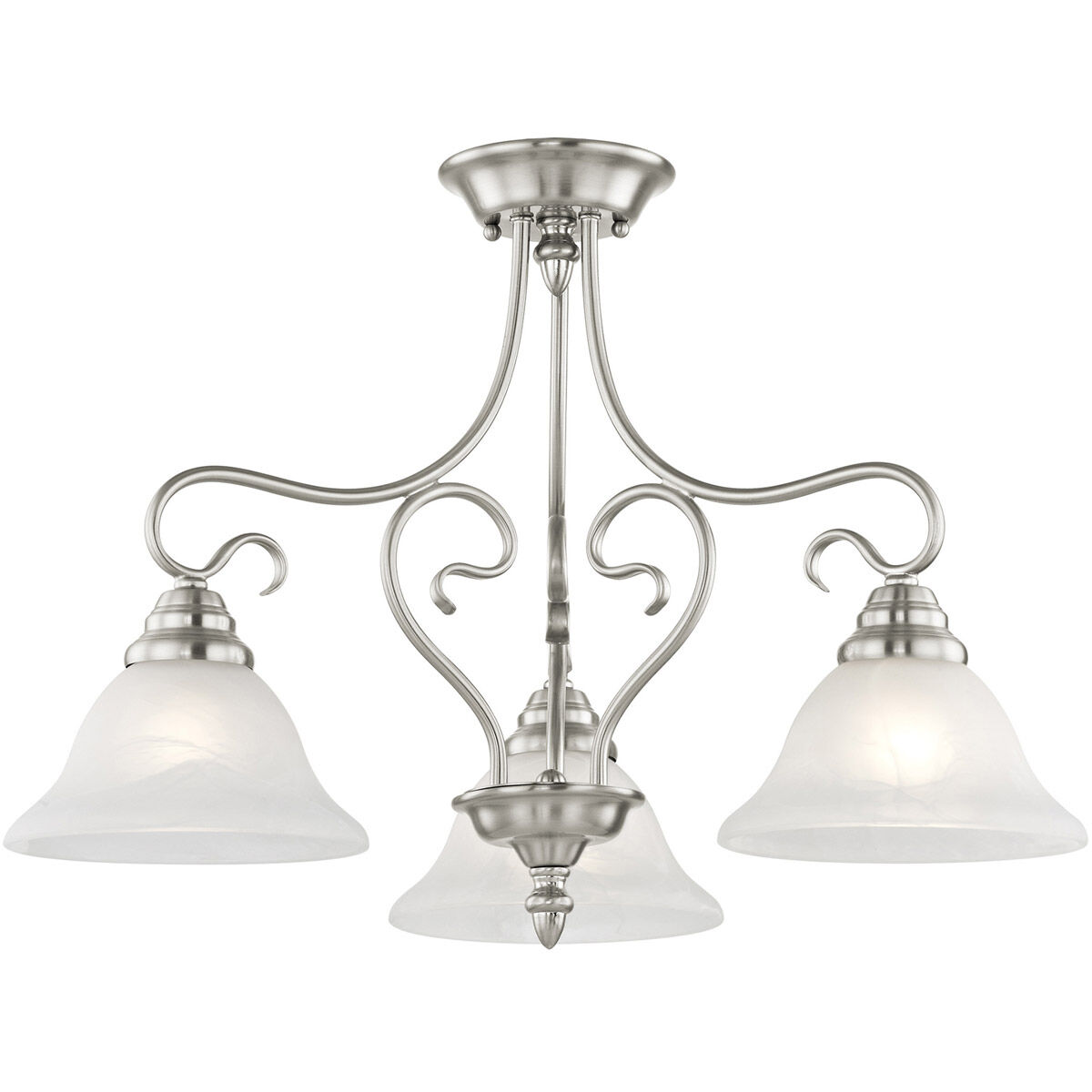 Coronado 3 Light 24 inch Brushed Nickel Chandelier Ceiling Light