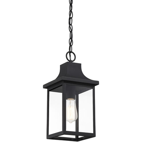 Traditional 1 Light 7.25 inch Black Outdoor Hanging Lantern