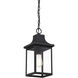 Traditional 1 Light 7.25 inch Black Outdoor Hanging Lantern
