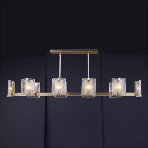 Claritas 10 Light 66 inch Brass Horizontal Chandelier Ceiling Light