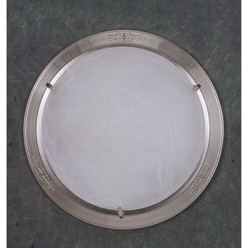 Ewok 3 Light 17 inch Satin Pewter with White Flush Mount Ceiling Light