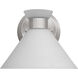 Drew & Jonathan Belcarra 1 Light 7.5 inch Brushed Steel Sconce Wall Light