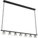 Aragon 7 Light 56 inch Matte Black Linear Chandelier Ceiling Light