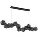 Riddle LED 64 inch Black Linear Pendant Ceiling Light in 64in.