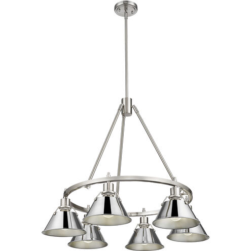 Orwell 6 Light 29 inch Pewter Chandelier Ceiling Light in Chrome
