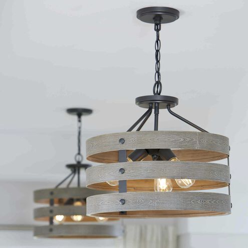 Gulliver 3 Light 17 inch Graphite Semi-Flush Mount Convertible Ceiling Light