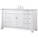 Wesley 60 X 22 X 35 inch White Vanity Sink Set