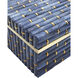 Midnight Bamboo 12 inch Blue and Brass Boxes, Set of 2