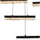 Stagger LED 60 inch Black Chandelier Ceiling Light