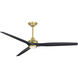 Spitfire LED Brushed Satin Brass Fan Light