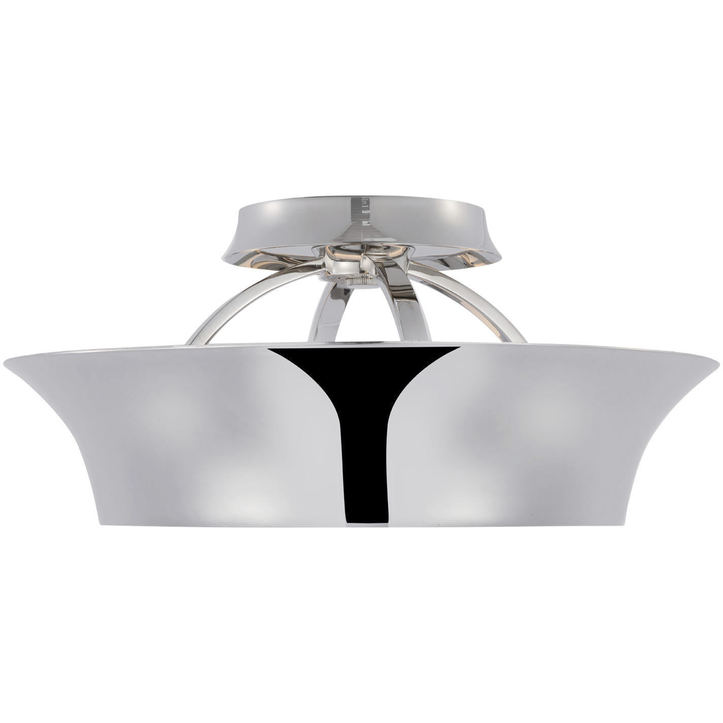 Thomas O'Brien Garland LED 15 inch Polished Nickel Dual Lit Ring Semi-Flush Mount Ceiling Light