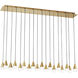 Sean Lavin Cupola LED Natural Brass Chandelier Ceiling Light, Integrated LED