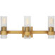 C&M by Chapman & Myers Geneva 3 Light 22.50 inch Bathroom Vanity Light