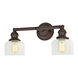 Union Square Shyra 2 Light 17 inch Oil Rubbed Bronze Bathroom Wall Sconce Wall Light