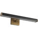 Gemma 25 watt 21 inch Vintage Brass Picture Light Wall Light in Matte Black