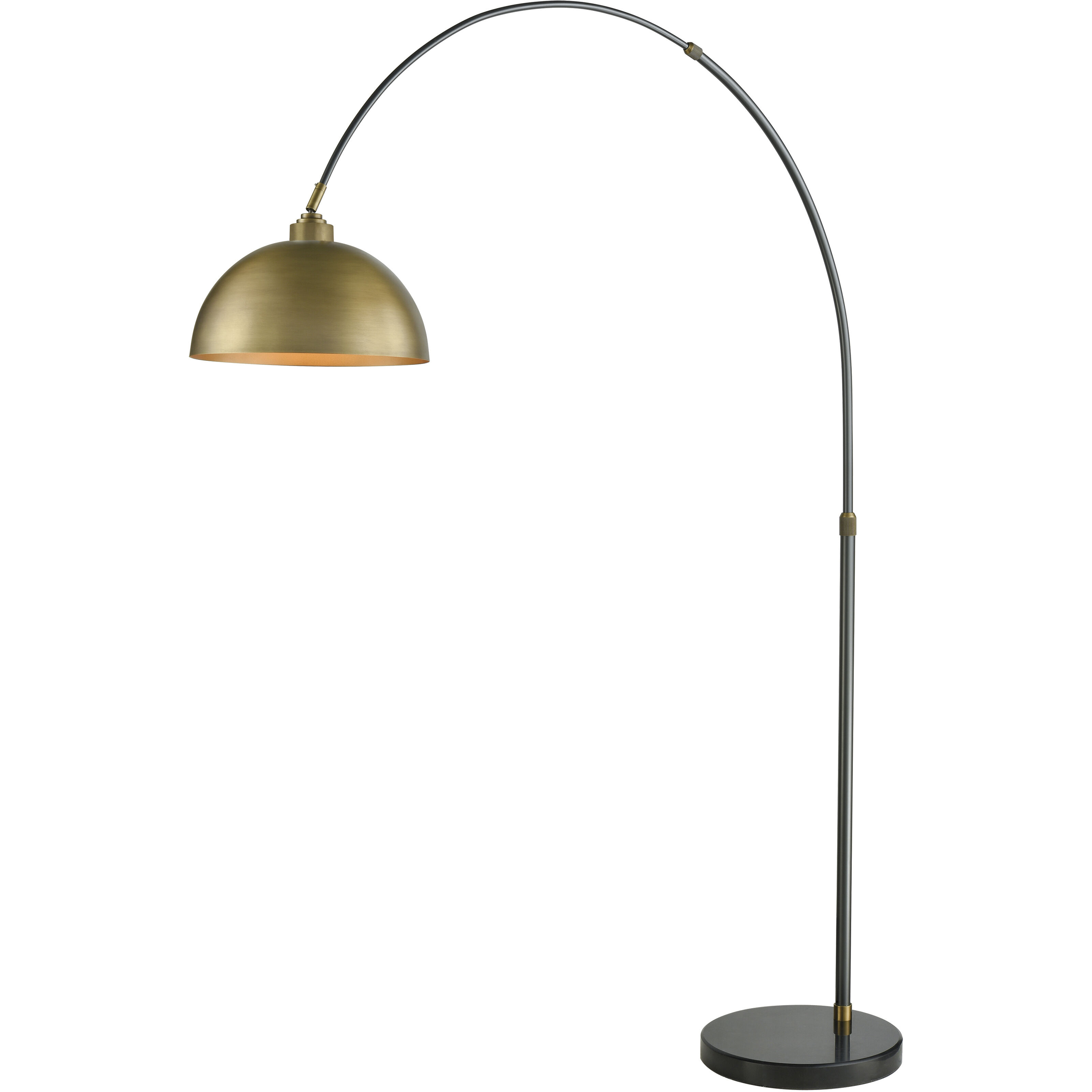Magnus 76 inch 100 watt Aged Brass with Black Floor Lamp Portable Light