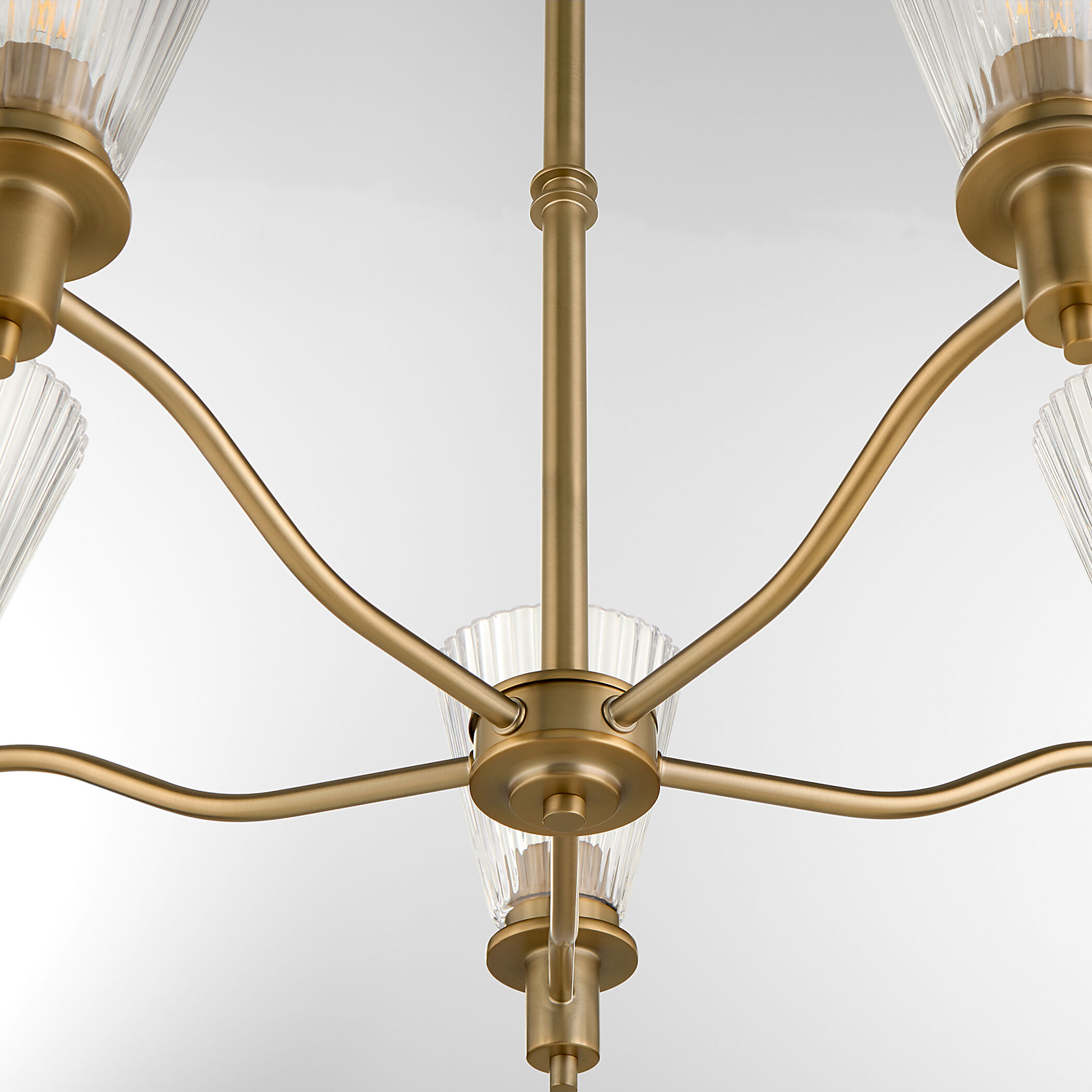 Lawton 5 Light 28 inch Brushed Brass Chandelier Ceiling Light