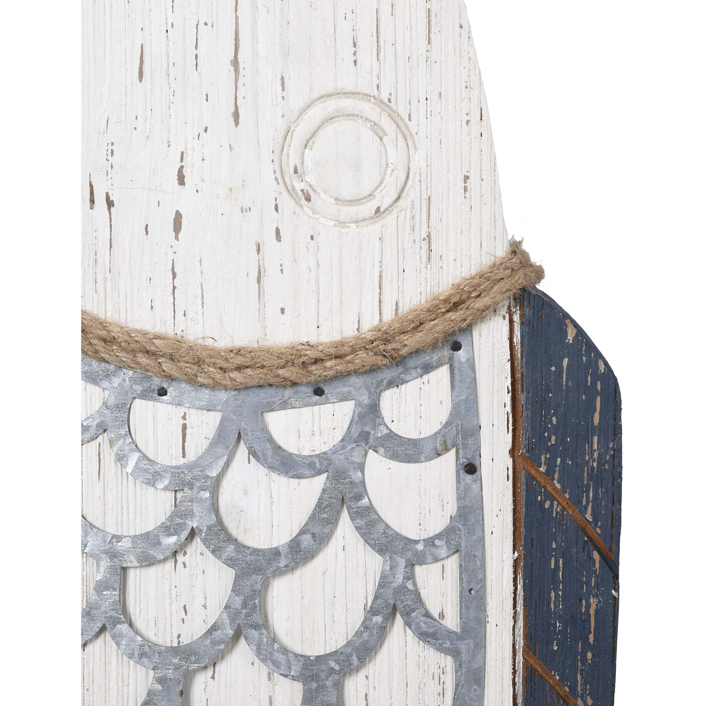 Signature Dark Blue and White Wall Art