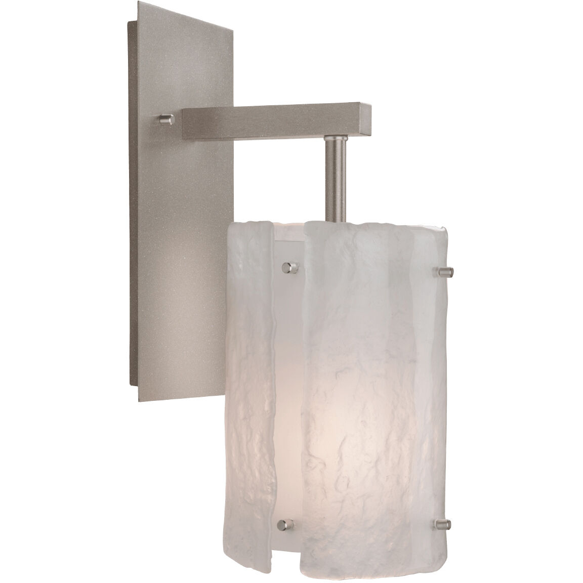 Textured Glass 1 Light 5.8 inch Burnished Bronze Indoor Sconce Wall Light in Ivory Wisp