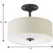 Inspire 2 Light 13 inch Antique Bronze Semi-Flush Mount Ceiling Light