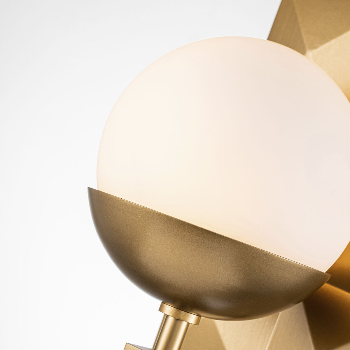 Deco 1 Light 6 inch Laquered Gold Bath Bar Wall Light