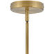 Ziggy 1 Light 12 inch Heritage Brass with Black Indoor Pendant Ceiling Light in Clear