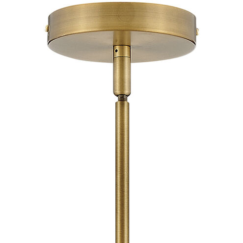 Ziggy 1 Light 12 inch Heritage Brass with Black Indoor Pendant Ceiling Light in Clear