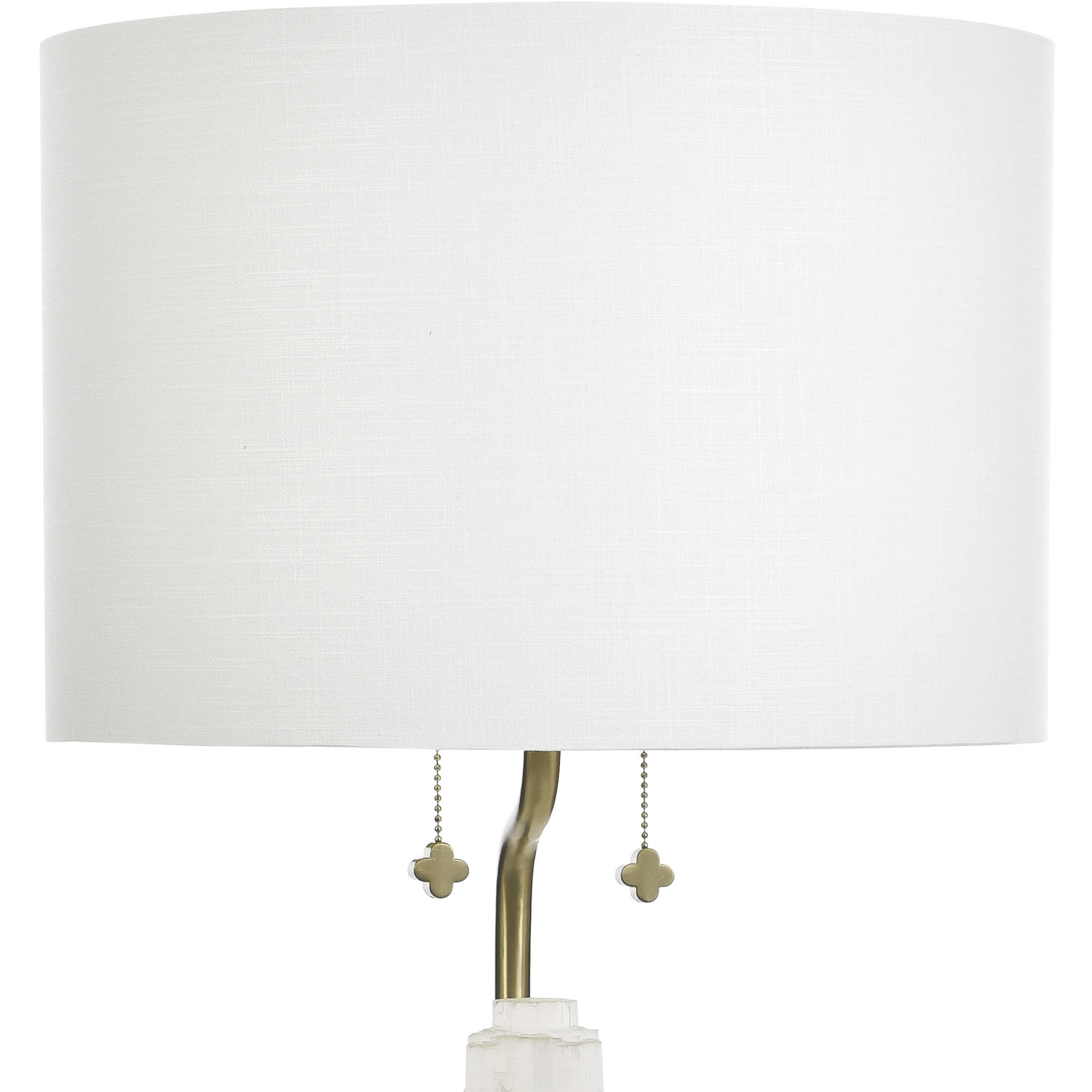 Jasper 32 inch 60 watt White and Clear Table Lamp Portable Light